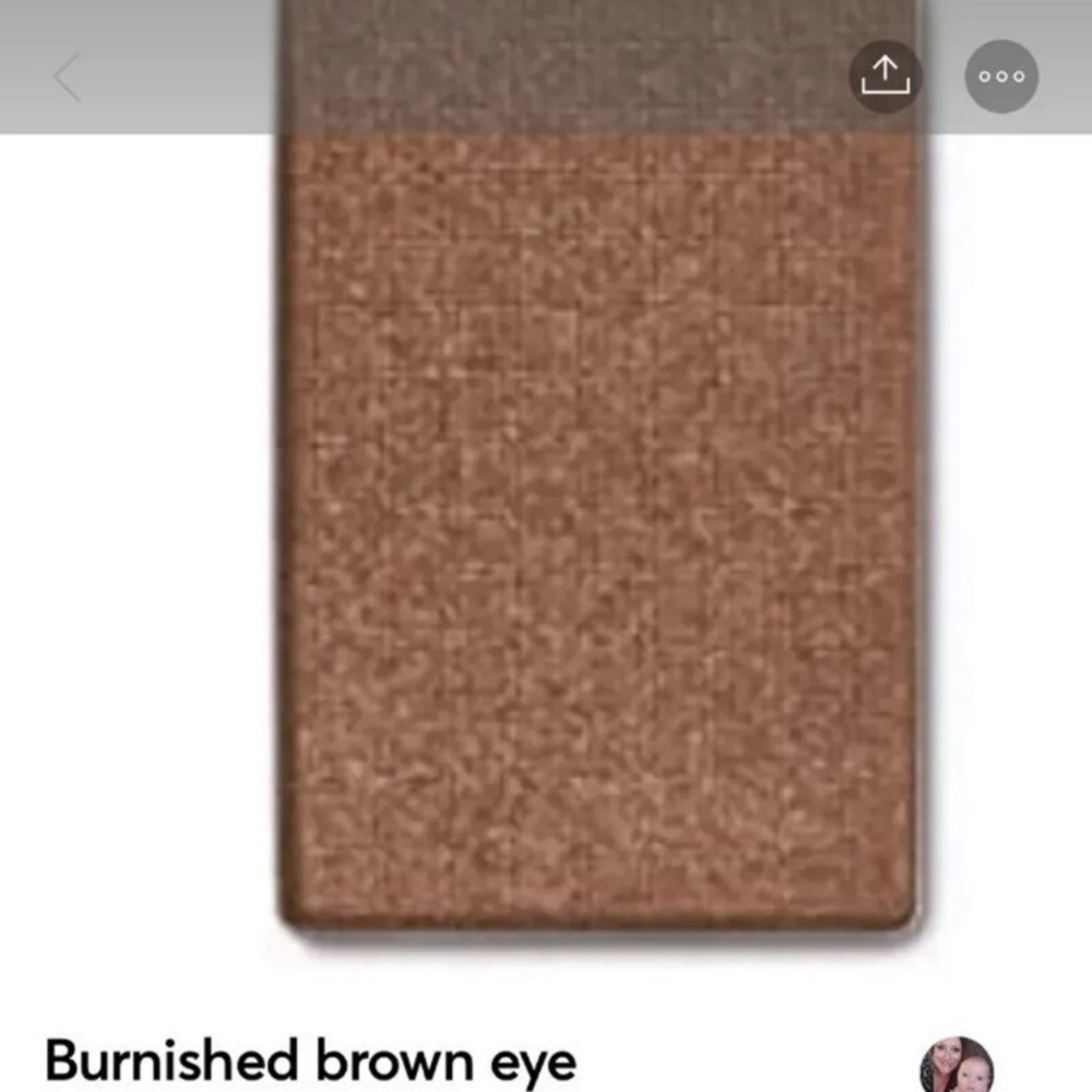 Burnished brown eyeshadow